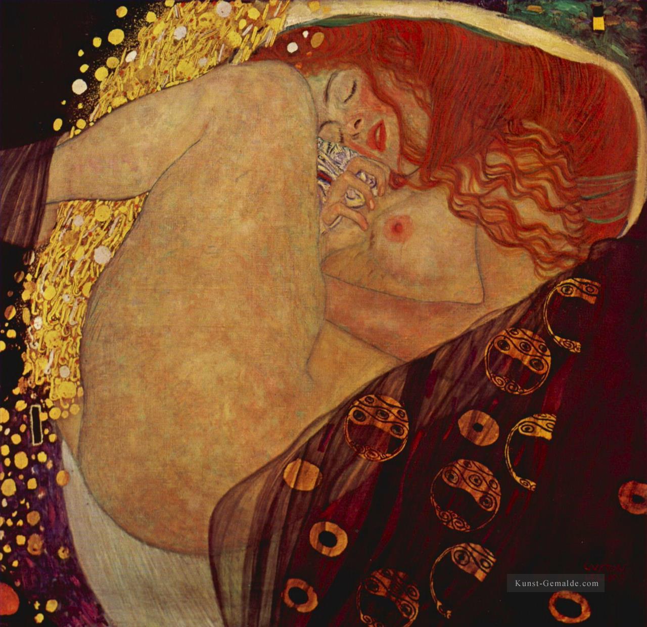Danae Gustav Klimt Nacktheit Impressionismus Ölgemälde